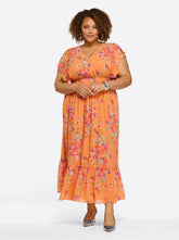 Jessica Simpson Althea Maxi Dress - Watercolor Roses - Women