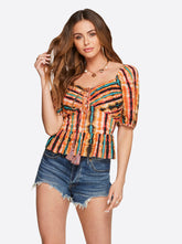 Jessica Simpson Ami Halter Top - Tie Dye Stripe - Women