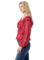 Jessica Simpson Aki Blouse - Outlines Blossoms - Women