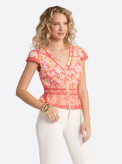 Jessica Simpson Alessia Blouse - Dubarry Prairie Clusters - Women