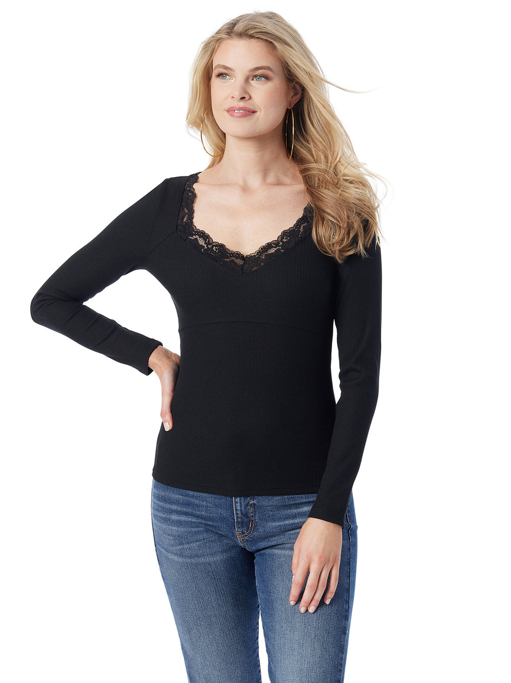 Jessica Simpson Abbey Sweatheart Top - Anthracite - Women