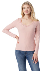 Jessica Simpson Abbey Sweatheart Top - Silver Pink - Women