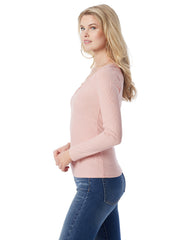 Jessica Simpson Abbey Sweatheart Top - Silver Pink - Women