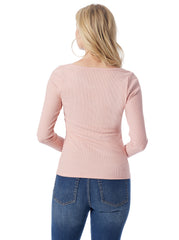 Jessica Simpson Abbey Sweatheart Top - Silver Pink - Women