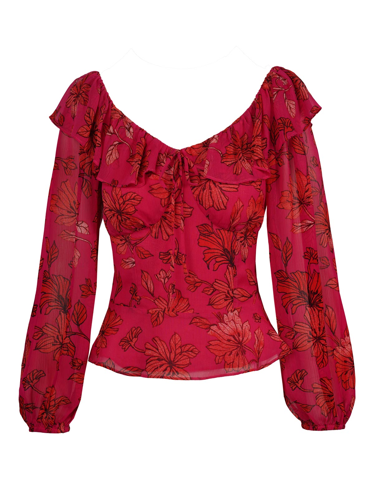Jessica Simpson Aki Blouse - Outlines Blossoms - Women