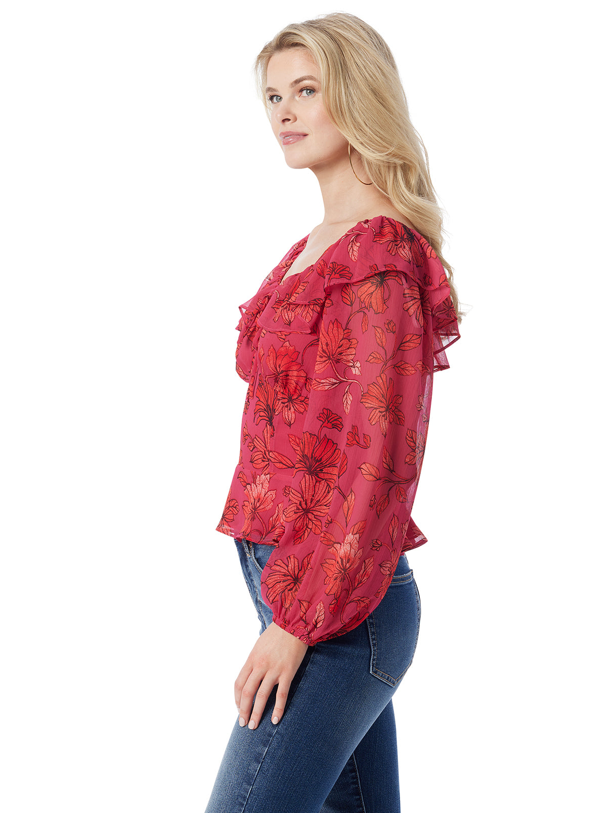 Jessica Simpson Aki Blouse - Outlines Blossoms - Women