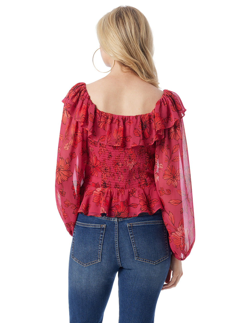 Jessica Simpson Aki Blouse - Outlines Blossoms - Women
