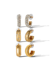 Jessica Simpson 3 Hoop Earring Set - Accessories